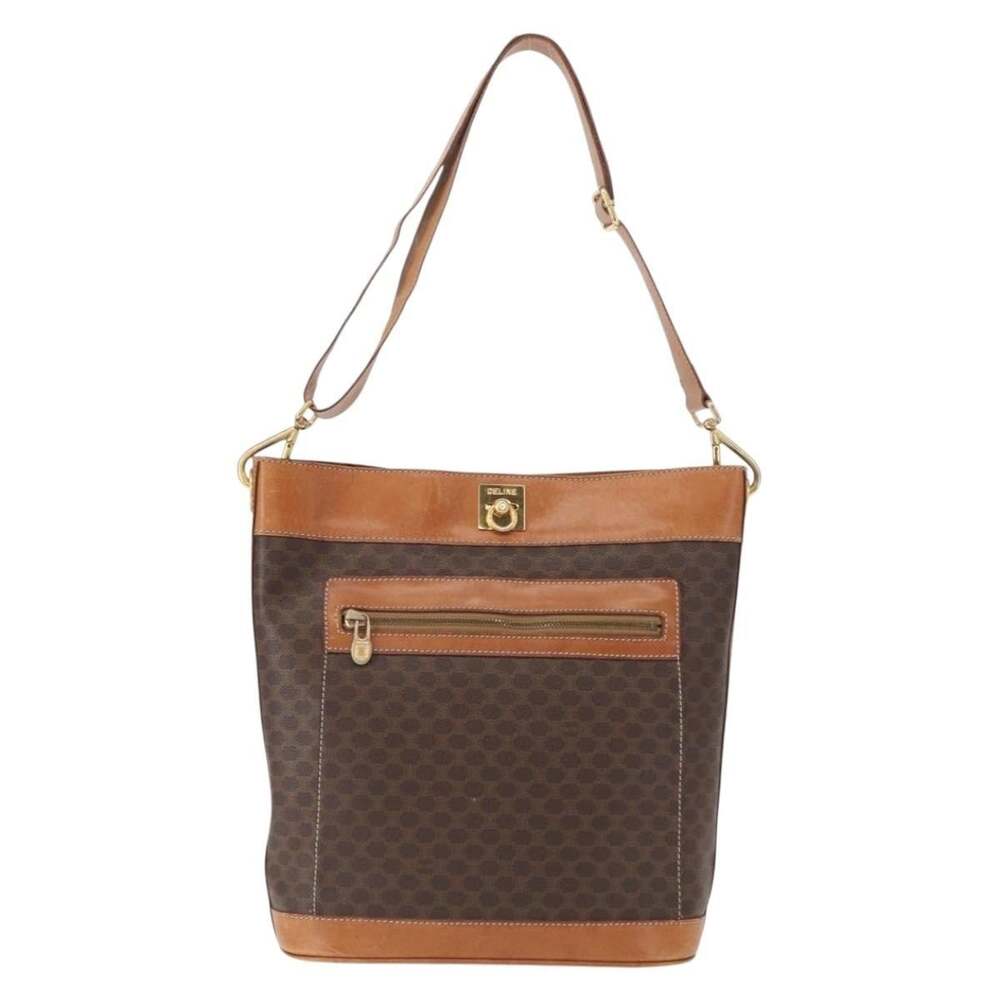 Celine Macadam Shoulder Bag Brown